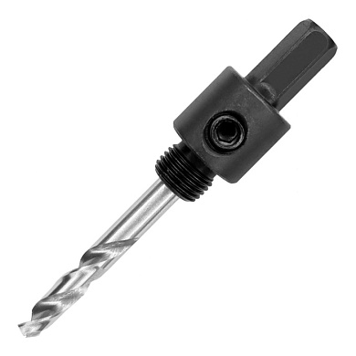 Переxодник HEX 9,5 мм (3/8'') c центрирующим сверлом для коронок 14-30 мм GRAFF в блистере 2631430