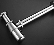 Сифон умывальника G5/4"-32 без донного клапана, нержавеющая сталь, хром Ledeme L80