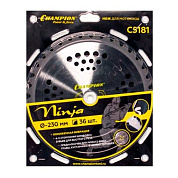 Нож c зубцами из твердого сплава Ninja 40/255/25,4 (SRM-330ES/SRM-350ES,4605) Champion C5182
