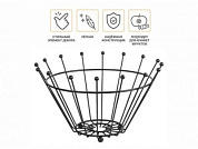 Корзина для фруктов металлическая, 25х13 см, CARMEN, PERFECTO LINEA 30-261013