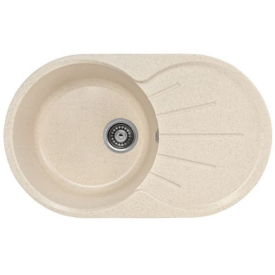 Мойка кухонная из мраморной крошки, бежевый, A02-20 Gerhans