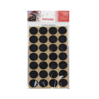 Подкладка самоприлипающая фетровая d20мм (1лист=28шт) черная FOLMAG 110812