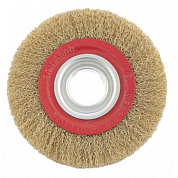 Щетка для точила, посадка 20 мм, плоская, латунир. витая проволока Matrix