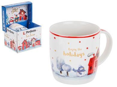 Кружка керамическая, в кор., 360 мл., GOLDEN WISHES-1, PERFECTO LINEA 30-062631