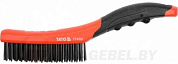 Щетка ручная стальная 4 рядка 260 мм Yato YT-6332