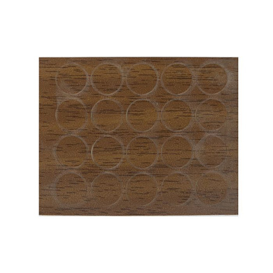 Заглушка самоприлипающая к конфирматам орех Н1709 (44935) (лист-20шт.) POLKEMIC 12593