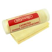 Салфетка замша искусственная 64*43см большая в тубе SKYWAY S03901006