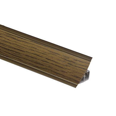 Плинтус ПВХ к столешнику LР дуб темный (09) (1шт=3м.п.) EL-MECH-PLAST 61599