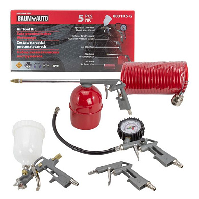 Набор пневматических инструментов 5 пр: BaumAuto BM-8031K5-G