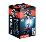 Лампа галогенная H8 12V 35W (PGJ19-1) AWM 410300011