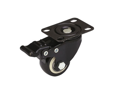 Опора колёсная усиленная d-40мм поворотная площадка с фиксатором Starfix SMF-18001