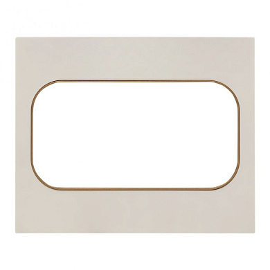 Стокгольм Рамка для розетки 2-местная белая с линией цвета шампань EKF PROxima EYM-G-305-20