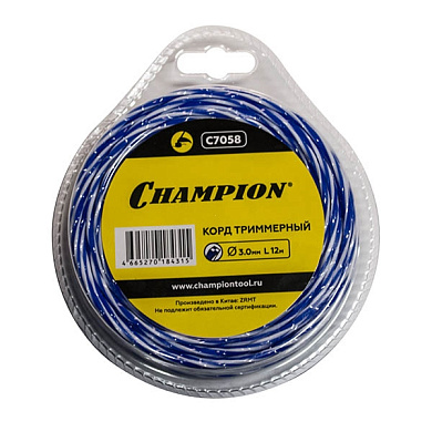 Корд для триммера, 3,0 мм* 12 м (витой квадрат), Sky-cutter CHAMPION C7058