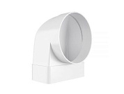 Угольник воздуховода 822 плоск/кругл. каналов 60х204/125 мм ZERNBERG 10192021