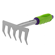 Грабли 5-зубые, 115 х 275 мм, стальные, пластиковая рукоятка, Connect Palisad 63003