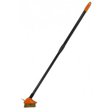 Щетка металлическая для чистки тротуарной плитки с телескопическим черенком Bradas KT-CX17