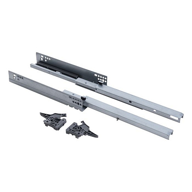 Направляющая скрытого монтажа L-450 push to open ДСП16mm с замками компл. левая+правая AKS полное выдвижение SLIM SLIDE 56967