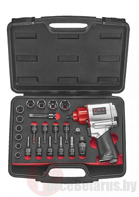 Пневмогайковёрт 400Нм с набором ударных головок 10-22 мм 23 пр. 3/8'' Force 3233