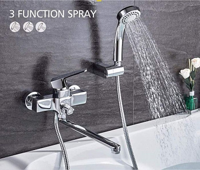 Смеситель для ванны, латунь, хром Ledeme L2230