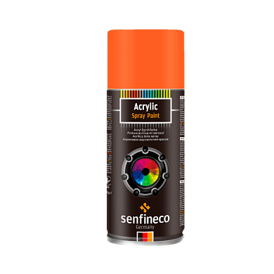 Краска-спрей акриловая оранжево-красный 400 мл. Paint Acrylic Engineering Orange Red Senfineco 4384