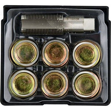 Набор для ремонта резьбы к масляному поддону M22х1,5 мм 6 пр. Yato YT-17575