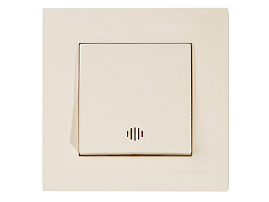 Выключатель 1-клав., c подсветкой скрытый пруж. зажим, кремовый RITA Mutlusan 2220 415 0102
