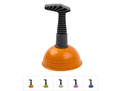 Вантуз с пласт. ручкой, цвета в ассортименте DRINA 10063