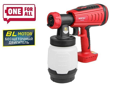 Аккум. краскораспылитель CPS 1808 в кор. ALL1, 18 В, без акб и зу, 1000 мл/мин, бак 0.8 л WORTEX 0333263