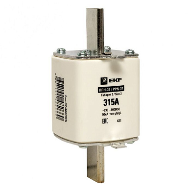 Плавкая вставка ППН-37 400/315А габарит 2 EKF fus-37/400/315