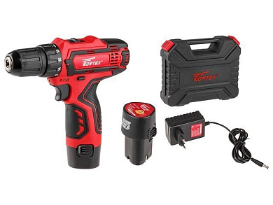 Аккумуляторный дрель-шуруповерт BD 1215-1 Li в чем. Wortex BD12151Li10029