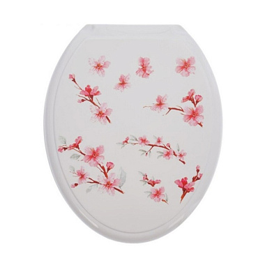 Крышка для унитаза "Декор", белая РУССПЛАСТ РП-813 Сакура