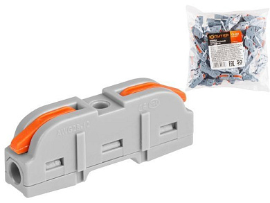 Клемма соединительная проходная СК-221, 2.5 мм2, 50 шт Юпитер JP7201-15