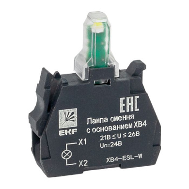 Лампа сменная c основанием XB4 белая 24В EKF PROxima XB4-ESL-W