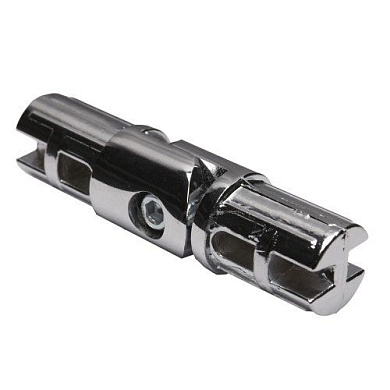 Соединитель 2-х труб d25 (544) петельный, хром AKS 16102