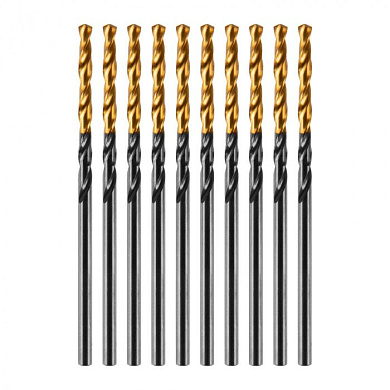 Сверло по металлу, 2 мм, HSS-Tin, Golden Tip, 10 шт. Denzel 717203