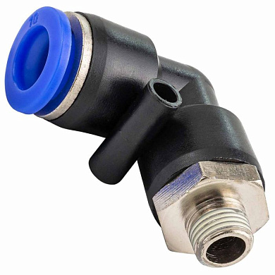 Фитинг угловой для пластиковых трубок 10 мм-наружная резьба 1/8'' Forsage F-SPL10-01