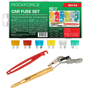 Набор автомобильных плавких флажковых предохранителей от 5А до 30А 92 пр RockForce RF-FS-25(83142)