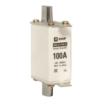 Плавкая вставка ППН-33 100/100А габарит 00С EKF fus-33/100