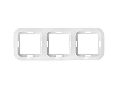 Рамка 3-местная белая, Гармония, Bylectrica 01БМ.735212.049