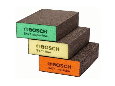 Набор губок абразивных 3 шт. прямоугольные BOSCH 2608621253