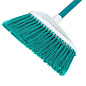 Щетка пластмасс. для подметания пола, премиум, 23 см, c черенком, 120 см, бирюзовая щетина, Home Palisad 935595