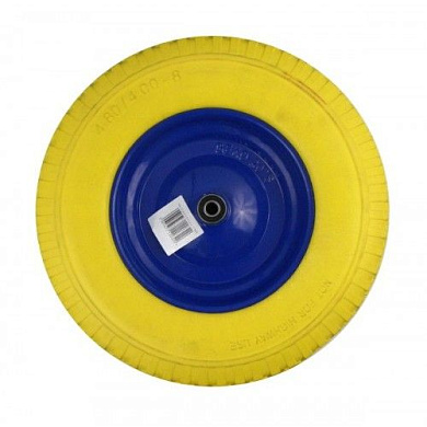 Колесо сменное к тачке 4.00-8 сплошная полиуретановая шина Geko G71023