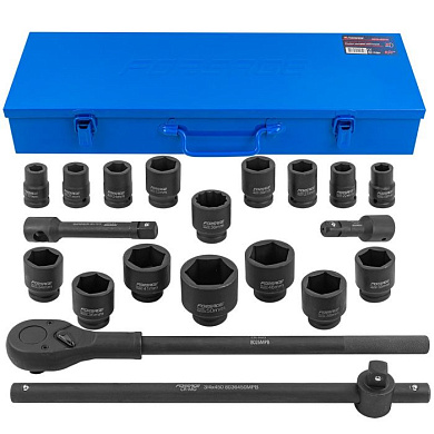 Набор инструментов ударных 21 пр, 3/4'' 6-гр. Forsage F-6212-5MPB