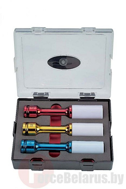 Набор колесных ударных глубоких головок Force K4033 (17; 19; 21 мм) 3 пр. 1/2''