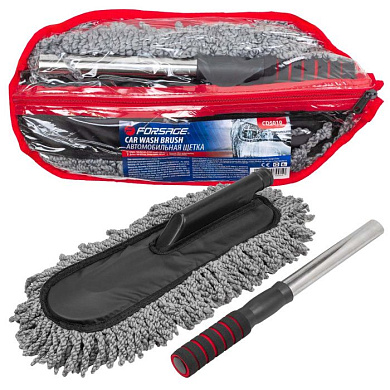 Автомобильная щетка телескопическая, длина 700-850 мм, щетка 390х130 мм Forsage F-CD5010