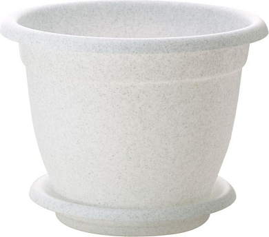 Горшок для цветов Борнео 430 с подставкой №8 мраморный Пластик Репаблик ING42043FМР