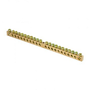 Шина PEN "ноль-земля" (6х9мм) 22 отверстия латунь крепеж по центру EKF PROxima sn0-63-22