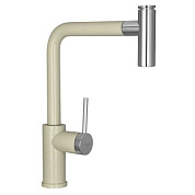 Смеситель для кухни с выдвижной лейкой, нержавеющая сталь, серый + хром Wisent W6055-19