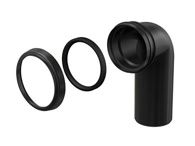 Колено стока, комплект 90/90, Alcaplast M908