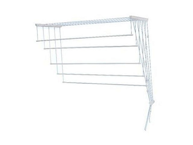 Сушилка для белья потолочная стальная 2,0 м, 5 стержней, белая, PERFECTO LINEA 36-002201